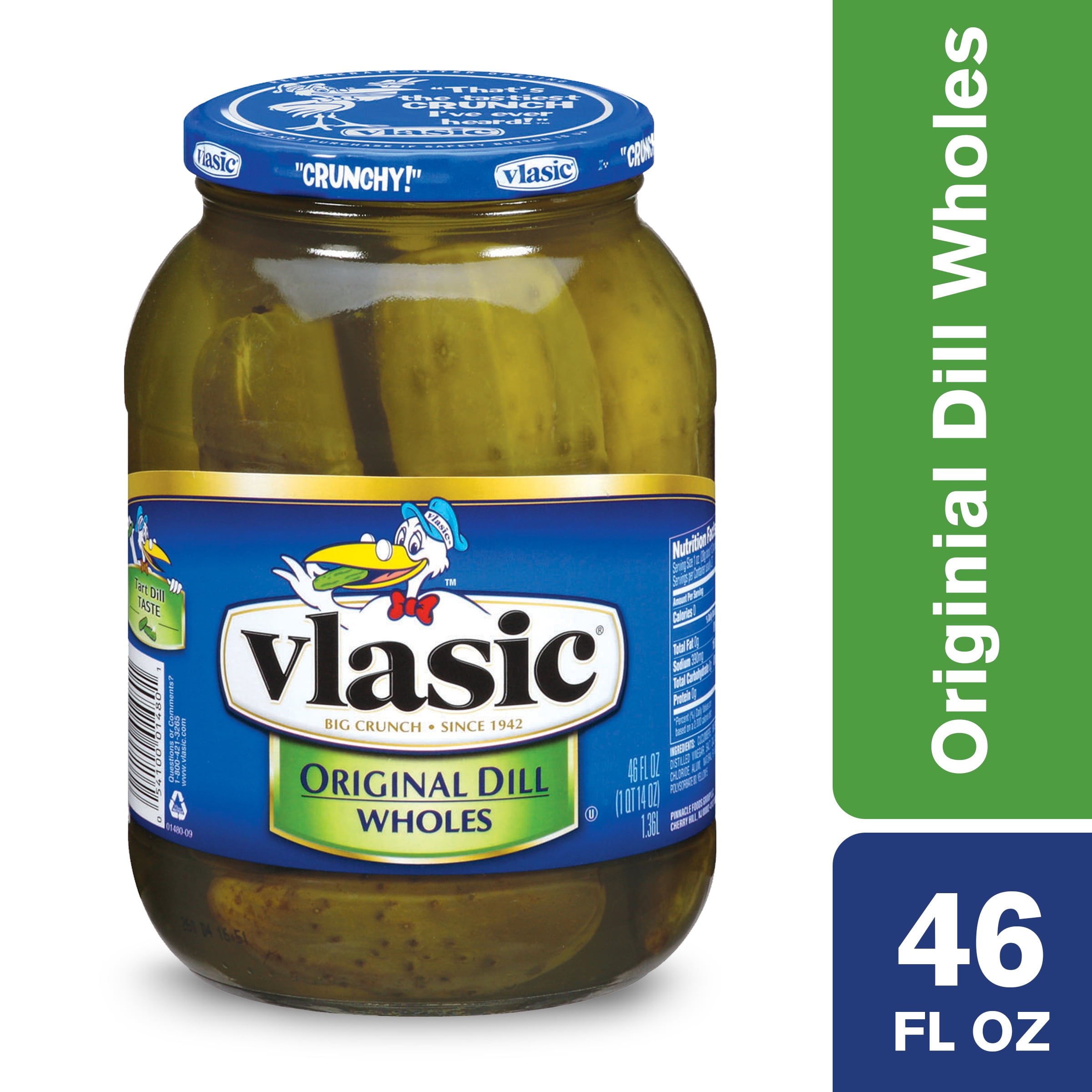 Vlasic Original Dill Whole Pickles, Keto Friendly, 46 FL OZ - Walmart