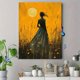 thumbnail image 4 of Qisvanset 12x16 Inch Moon Meadow Lady Canvas Wall Art, Romantic Floral Nature Serene Whimsical Home Decor, 4 of 8