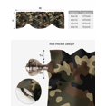 thumbnail image 5 of Tie Up Valance Curtain for Kitchen,Abstract Camouflages Texture Rod Pocket Short Curtains Adjustable Tie-Up Shade Valances,Retro Camo Pattern Window Treatment for Bathroom Living Room Bedroom, 5 of 8