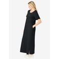 thumbnail image 3 of Woman Within Plus Size Perfect Short-Sleeve Scoopneck Maxi Tee Dress, 3 of 6
