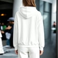 thumbnail image 6 of Trendfront Womens Studded Hoodies Solid Long Sleeve Hooded Sweatshirt Kangaroo Pocket Drop Shoulder Ribbed Casual Pullover Top, 6 of 6