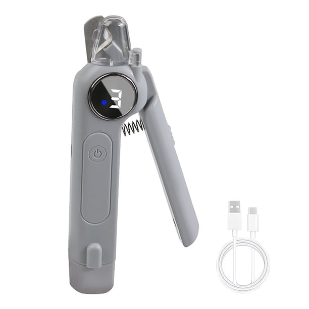 Cortaúñas y amoladora 2 en 1 para perros, recargable por USB, eléctrico, con luz LED, herramienta de aseo silenciosa para perros grandes, medianos y pequeños.