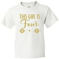 thumbnail image 3 of Inktastic 4th Birthday Gold 4 Year Old Party Girls Youth T-Shirt, 3 of 5