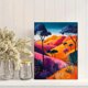 thumbnail image 2 of Qisvanset 12x16 Inch 2D Flat Framed Canvas Art, Psalm Colorful Landscape Matisse Style Housewarming Religious Wall Decor, 2 of 5
