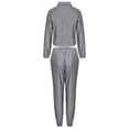 thumbnail image 4 of Babysbule Lounge Sets for Women Women Casual Stylish Clothes Reflective Set Long Sleeve Crop Tops Pants Ladies Suit Tracksuit Homewear, 4 of 9