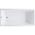 thumbnail image 3 of Vanity Art 55 x 29 Inch White Acrylic Freestanding Bathtub | Contemporary Design Soaking Tub with Slotted Overflow and Pop-up Drain, VA6816B-M-BN, 3 of 6