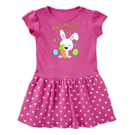 

Inktastic Happy Easter Bunny with Eggs and Carrot Gift Baby Girl Dress