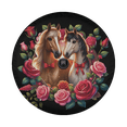 thumbnail image 3 of Lotusprinthandmade Horse Couple Valentine's Day Spare Tire Cover With Backup Camera Hole 6 Sizes (30 in.), Cute Horse Couple Tire Protector, Valentine's Day Themed Spare Tire Cover, 3 of 7
