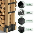 TRAMULL Indoor & Outdoor Firewood Log Rack Bracket Kit, Metal