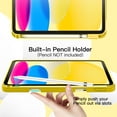 thumbnail image 5 of JETech Case for iPad (A16) 11th/10th Generation (2025/2022) with Pencil Holder, Slim Tablet Cover with Soft TPU Back, Auto Wake/Sleep (Yellow), 5 of 7