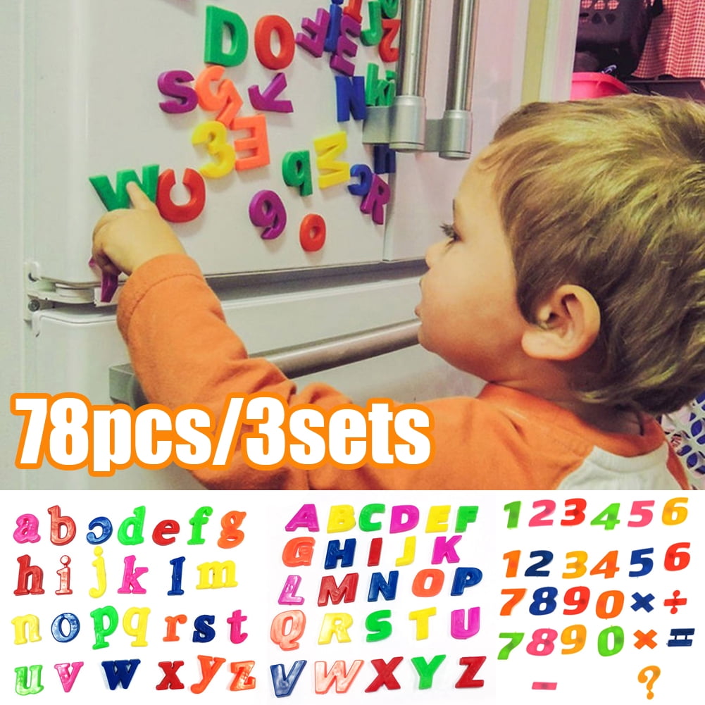 Large Magnetic Letters Alphabet & Numbers Fridge Magnets Toys Kids Learning 