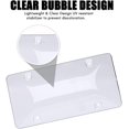 thumbnail image 5 of Zone Tech Clear License Plate Shields - 2-Pack Novelty/License Plate Clear Bubble Shields, 5 of 6
