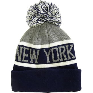 Snap On Pom Pom Beanie, Navy - Walmart.com