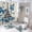 Parisian Butterflies 4, variant on Bathroom Rugs Sets 4 Piece with Shower Curtain, Parisian Postcard Pattern Printed on Shower Curtain and Bath Mat Set, Suitable for Small Bathroom Gym Guest Bath, 72 x 72 inches