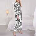 thumbnail image 2 of Bingfone Womens Pajama Sets Fish Bone Print,Long Sleeve Loungewear Pajamas Set-Small, 2 of 8