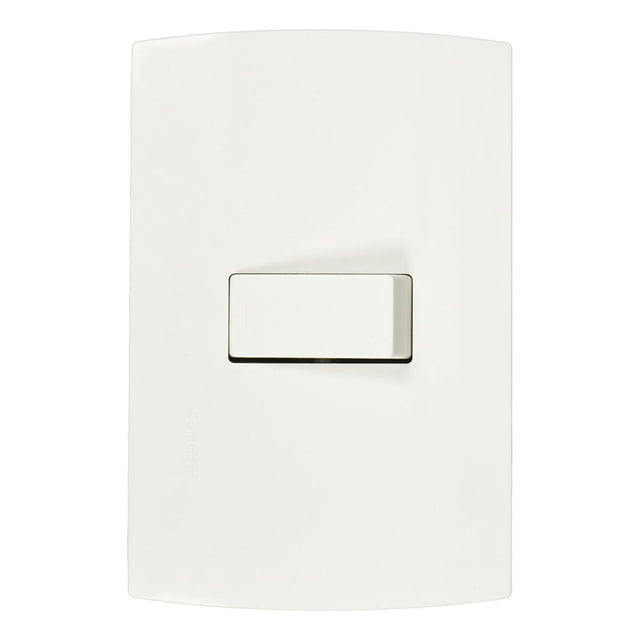 Placa Interruptor Sencillo Marisio Blanco 127V 10A