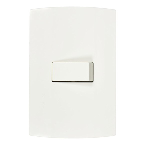Placa Interruptor Sencillo Marisio Blanco 127V 10A