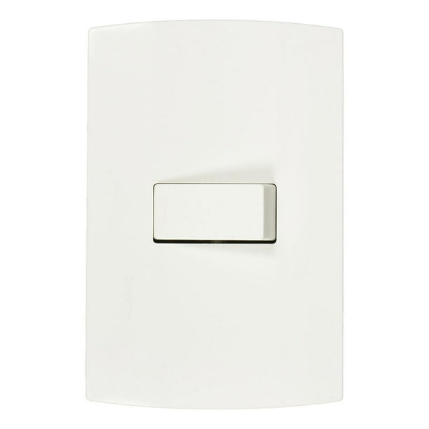 Placa Interruptor Sencillo Marisio Blanco 127V 10A
