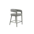 thumbnail image 2 of Galway Comfy Cushioned Metal Counter Chair in Dark Gray Linen Fabric, 2 of 2