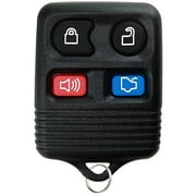 Keylessoption Black Replacement 4 Button Keyless Entry Remote Control Key Fob Clicker for Ford