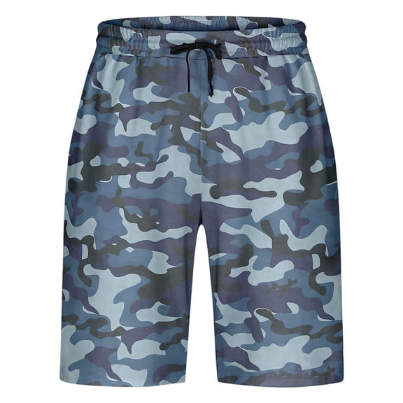 BOOMNY Womens Casual Shorts Elastic Wasit Drawstring Baggy Shorts For Women Camouflage Y2K Lightweight Loose Fit Cozy Summer Dailywear