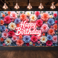 thumbnail image 2 of Colorful Floral Banner Butterfly Decoration Spring Theme for Birthday Party Kids Celebration Event, 2 of 9