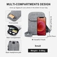 thumbnail image 2 of Floless Small Messenger Crossbody Bags Shoulder Satchel Bag Neck Pouch Bag For Men And Women, 2 of 6