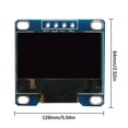 thumbnail image 2 of Módulo de pantalla OLED blanco serie IIC de 0,96 pulgadas 128X64 I2C Reemplazo de placa de pantalla LCD para Arduino, blanco Yuarrent EL3171-03B, 2 of 2