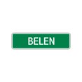 thumbnail image 1 of Belen Girls Children Name Letter Printed Label Indoor Outdoor Unique Wall Plaque Decoration Novelty Aluminum Metal Sign 4"x13.5", 1 of 1