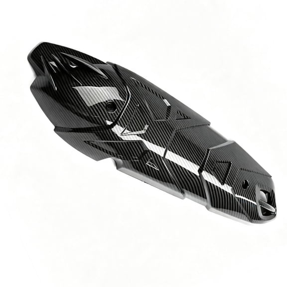 BQBQERT NMAX155 Exhaust Side Guard Cover 2020-2025 Scooters, Carbon Fiber Pattern Shell, Model-Specific Mounting