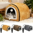 thumbnail image 6 of Warm Cat Shelter, Soft and Self Warming Kitten beds, Mat Heated Cat Bed, Waterproof Outdoor Heated Cat House,Warm and Insulated Cat House,Brown,Cat, 6 of 8
