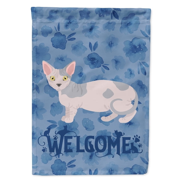 Carolines Treasures CK4921GF Minskin Cat Welcome Flag Garden Size Small multicolor