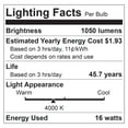 thumbnail image 5 of SUNLITE 16W 11in. Mushroom 4000K Cool White, 1050Lm LED Ceiling Fixture, 5 of 5