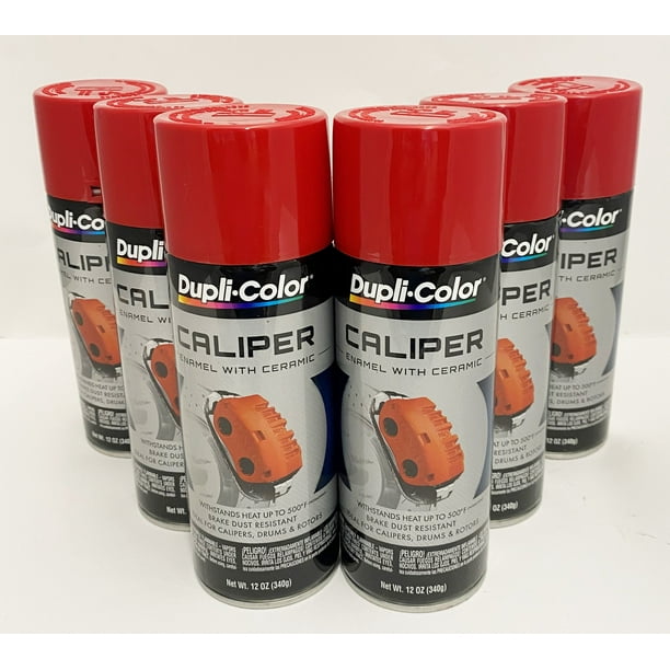Duplicolor BCP100 6 Pack Caliper Spray Paint Red with Ceramic 12 oz