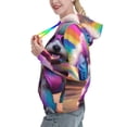 thumbnail image 2 of Wukai Rainbow Poodle Urban Street Print Womens Hoodies Fleece Sweatshirts Long Sleeve Sweaters Pullover Fall Outfits Winter Clothes-X-Large, 2 of 7