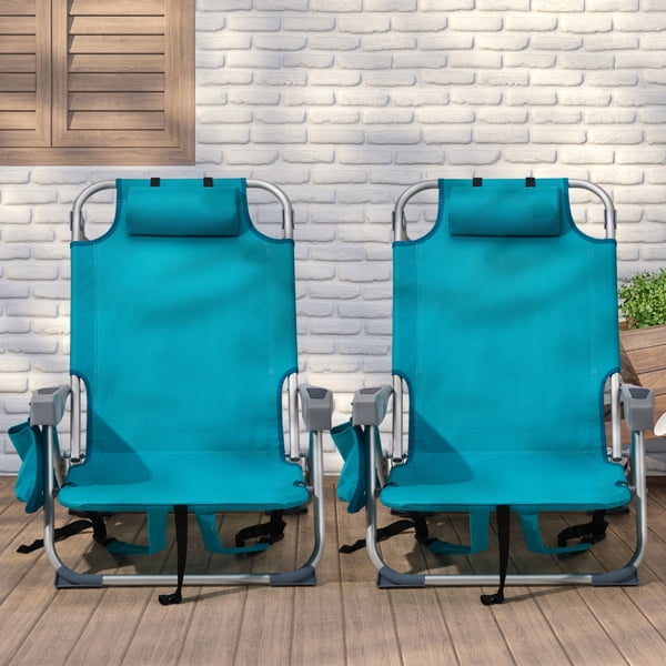 63*65*82cm Short Oxford Cloth Silver White Aluminum Tube Bearing 100kg Beach Chair Mint Green