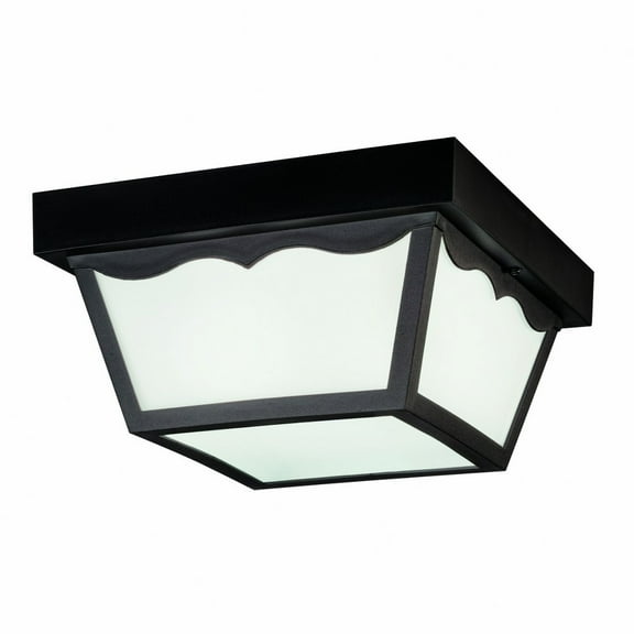 2 Light Outdoor Flush Mount with Utilitarian Inspirations 5.5 inches Tall By 10.5 inches Wide Bailey Street Home 147-Bel-555610