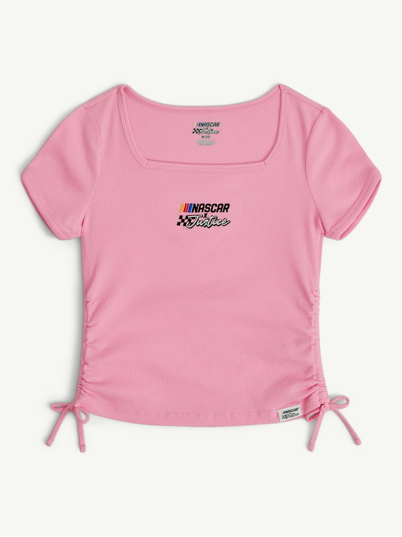 C.Girl♡ Justice Girl's NASCAR X Justice Collab Short Sleeve Tee, Sizes XS