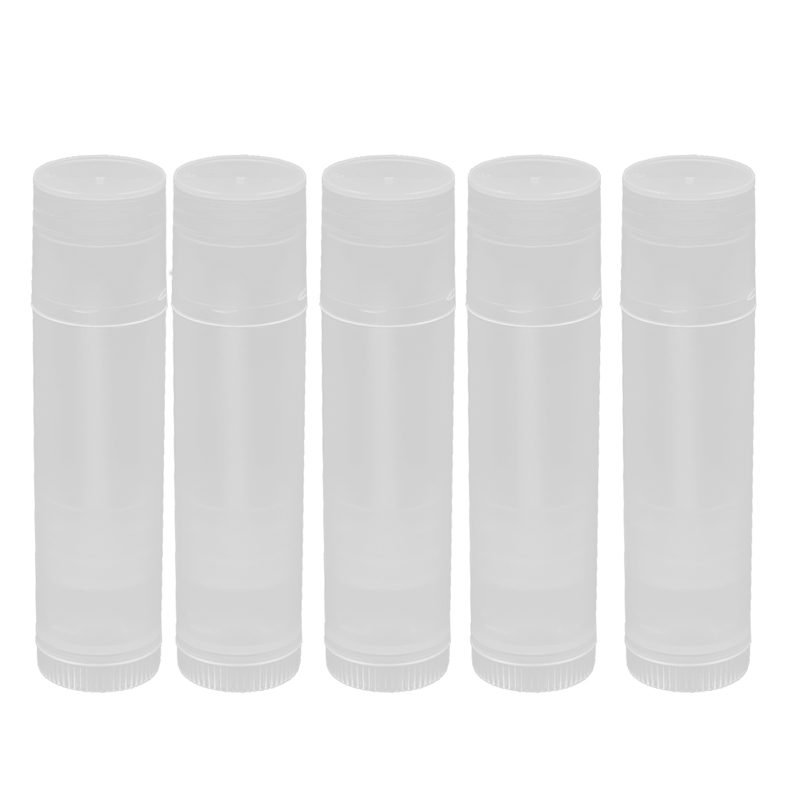 5pcs Clear Plastic Empty DIY Lip Balm Tube Chapstick Container Cosmetic