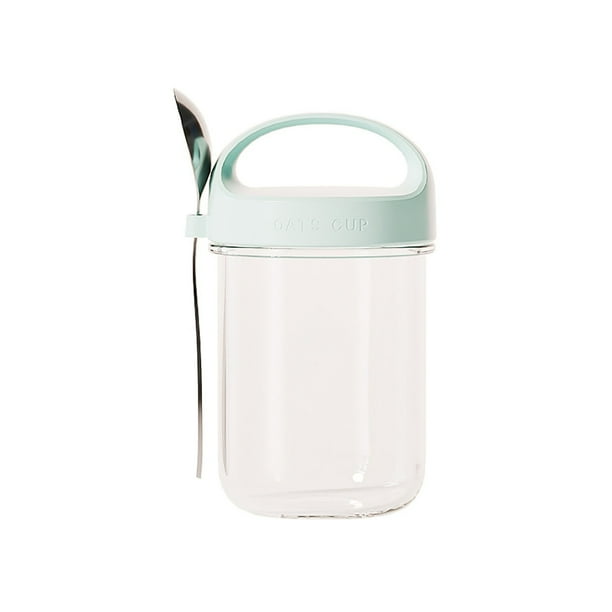 Suministros de cocina, recipientes para cereales, juego de utensilios de cocina, taza de desayuno con cuchara, vaso para yogur, frasco grande sellado, vaso para avena, vaso para batidos, frasco sellad