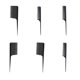 thumbnail image 1 of 6 peines de cabellero de aluminio para resaltado de tejido para peines de cola de de salón negro, 1 of 9