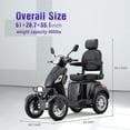 thumbnail image 4 of SKRT Large 4 Wheels Mobility Scooter (XW-E01), Electric Heavy Duty Wheelchair Device, 500 LBS Capacity for Seniors & Adults, Speed Adjust, Rear Trunk, Seat Extension, 4 of 9