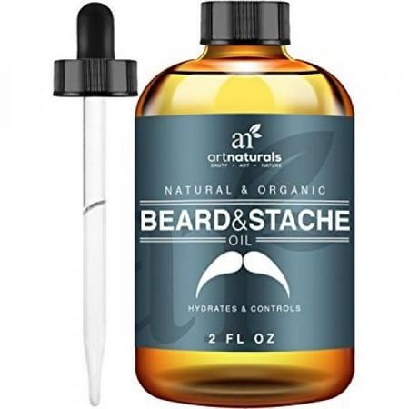 ArtNaturals Organic Beard Oil and Conditioner - 100% Pure and Natural Unscented - for Groomed Beard Growth, Mustache, Face and Skin - Softens Your Beard, Stops Itching and Treats Acne, 2 (Best Way To Soften Your Beard)