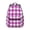 Purple and White, variant on Red and Cyan Checkered Pattern Backpack for School, Cute School Bag with Adjustable Shoulder Straps and Padded Back, 15.3"x11"x7.1"