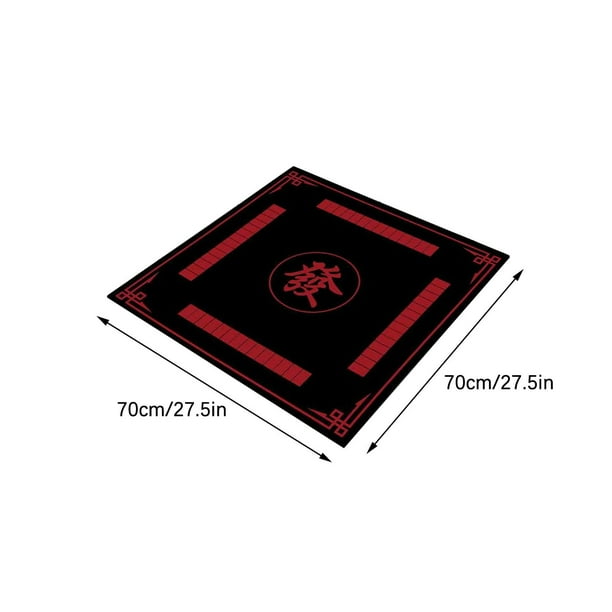 Tapete de Mahjong de 70 X 70 Cm | Base de Goma Antideslizante | Tapete de Juego con Reducción de Ruido | Cubierta de Fibra de Poliéster Duradera | Mantel Protector para Juegos de Mahjong, Póker, Domi