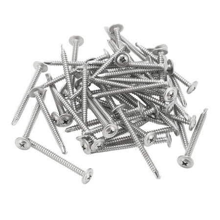 

Self Drilling Screws M4.2x50 50Pcs Silver Truss Head Screws For Repair Work For Furniture