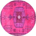 thumbnail image 1 of Ahgly Company Indoor Round Persian Pink Traditional Area Rugs, 6' Round, 1 of 4