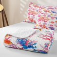 thumbnail image 4 of Erosebridal Watercolor Tropical Fish Quilt Full for Girls, Ocean Coral Animal Full Bedspread Sets, 3 Pieces, 4 of 7