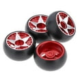thumbnail image 5 of 4x Car Rubber Tyre Replacement 5 Spoke Wheel Rim for Wltoys K969 K989 P929 1/28 Model Car Accessories Parts , Red, 5 of 8