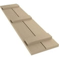 thumbnail image 6 of Ekena Millwork 11"W x 84"H Rustic Two Board Joined Board-n-Batten Rough Cedar Faux Wood Shutters (Per Pair), Primed Tan, 6 of 11